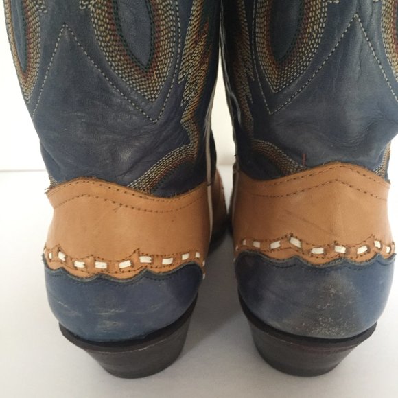 Tony Lama Two-Tone Western Boots Ladies Size 6.5 M - Picture 5 of 8